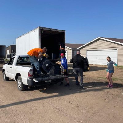 2022 Rotary recycling event with family help