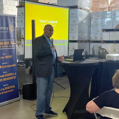 Lloyd Campbell district governor induction